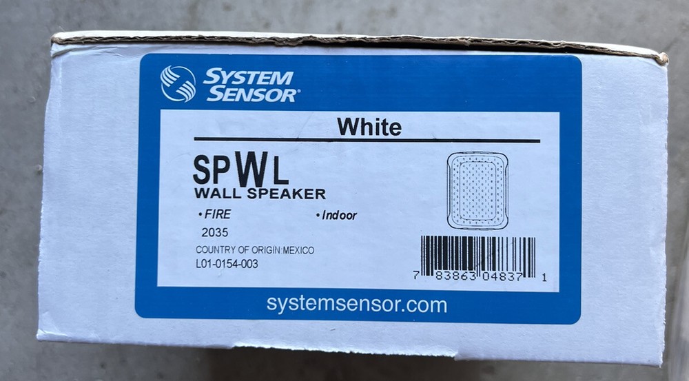 System Sensor Wall Speaker SPWL White