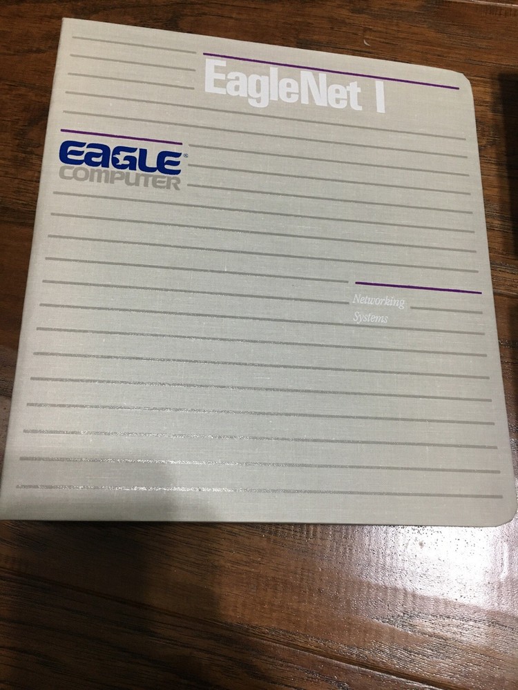 VINTAGE EAGLE COMPUTER LIBRARY EMPTY SOFTWARE MEDIA BINDER EAGLE NET 1