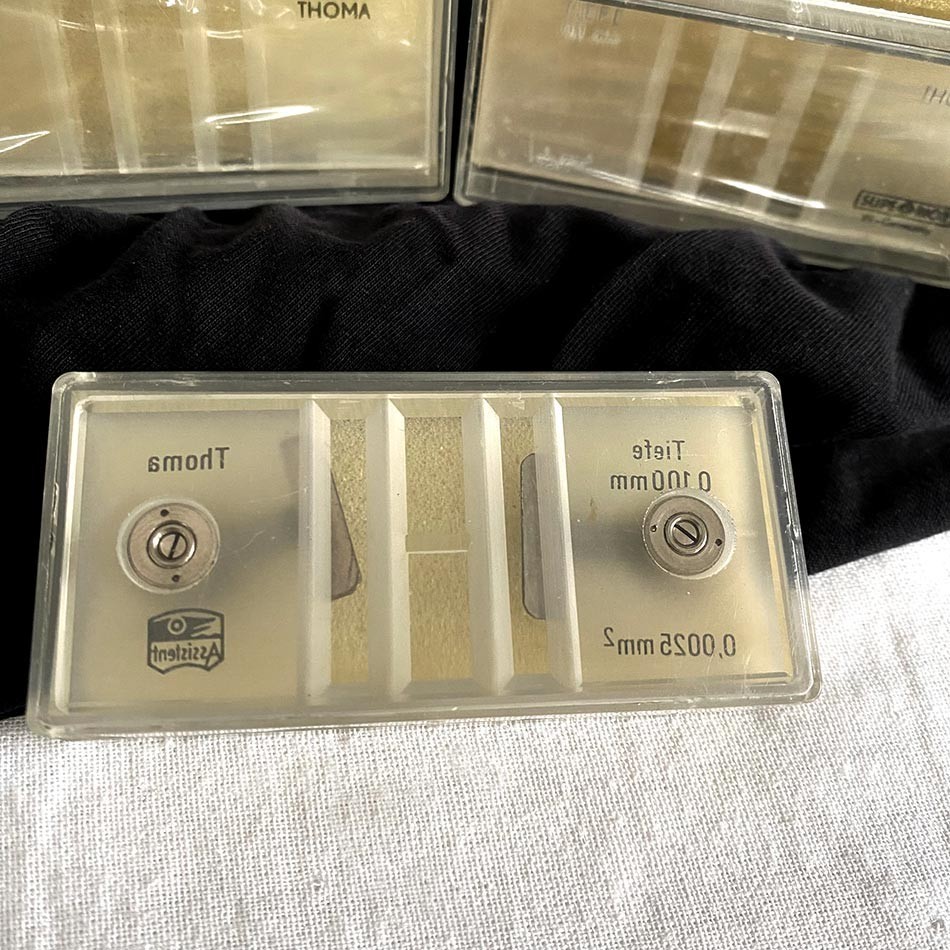 1960s West German Made Assistent Thoma Counting Slide Set