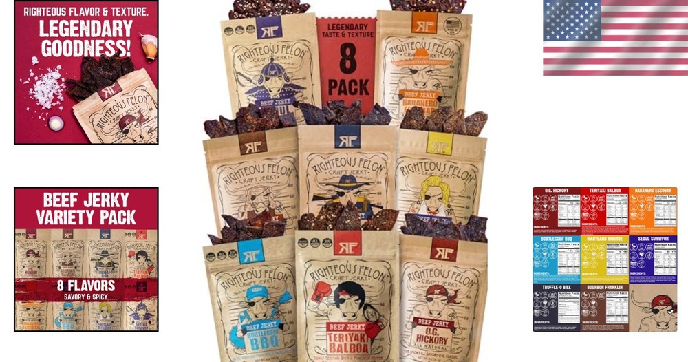 Keto-Friendly Beef Jerky Sampler - Low Sugar Snack Pack