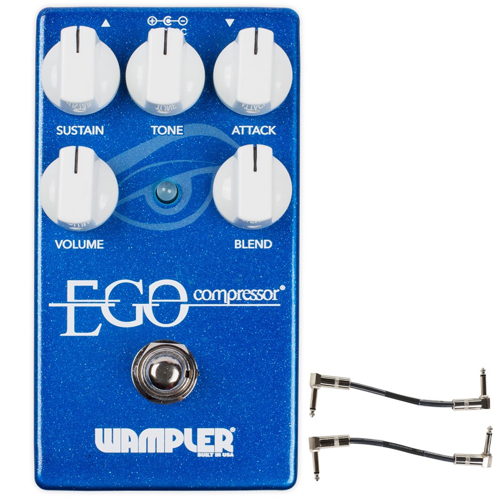 Wampler Ego Compressor Guitar Effects Pedal (Version 2) w/ Patch Cables