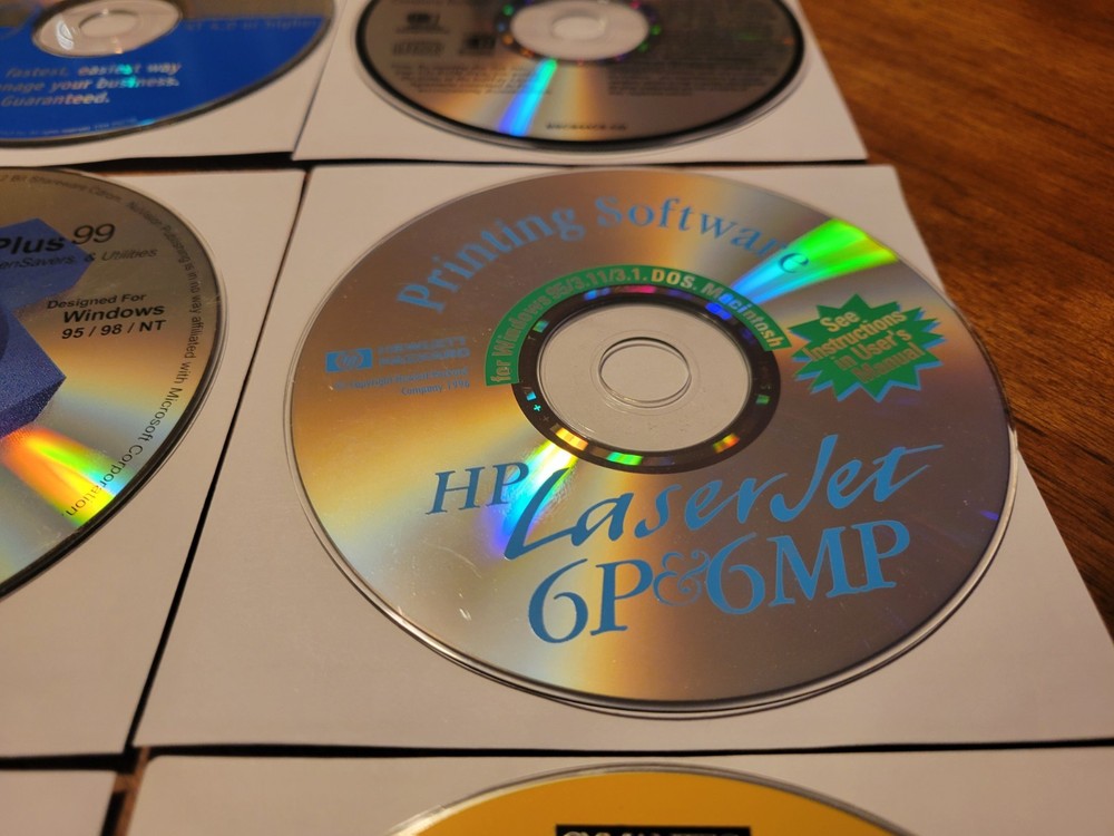 12 - Vintage Computer PC CD-ROM Software Loose Discs - Microsoft Quickbooks More