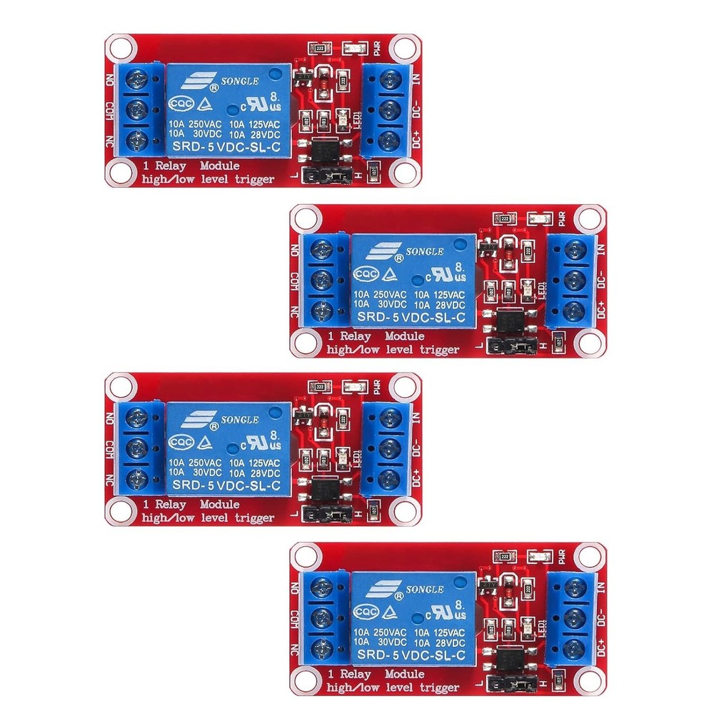 DC 5V Relay Module Set - Reliable 10A Current Rating for Electronics Projects