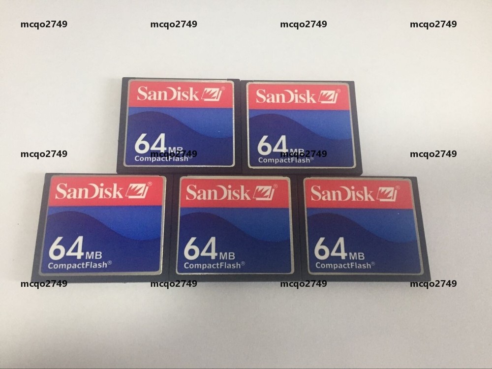 5PCS 64MB SanDisk CompactFlash CF Memory Card 64MB SDCFB/SDCFJ-64