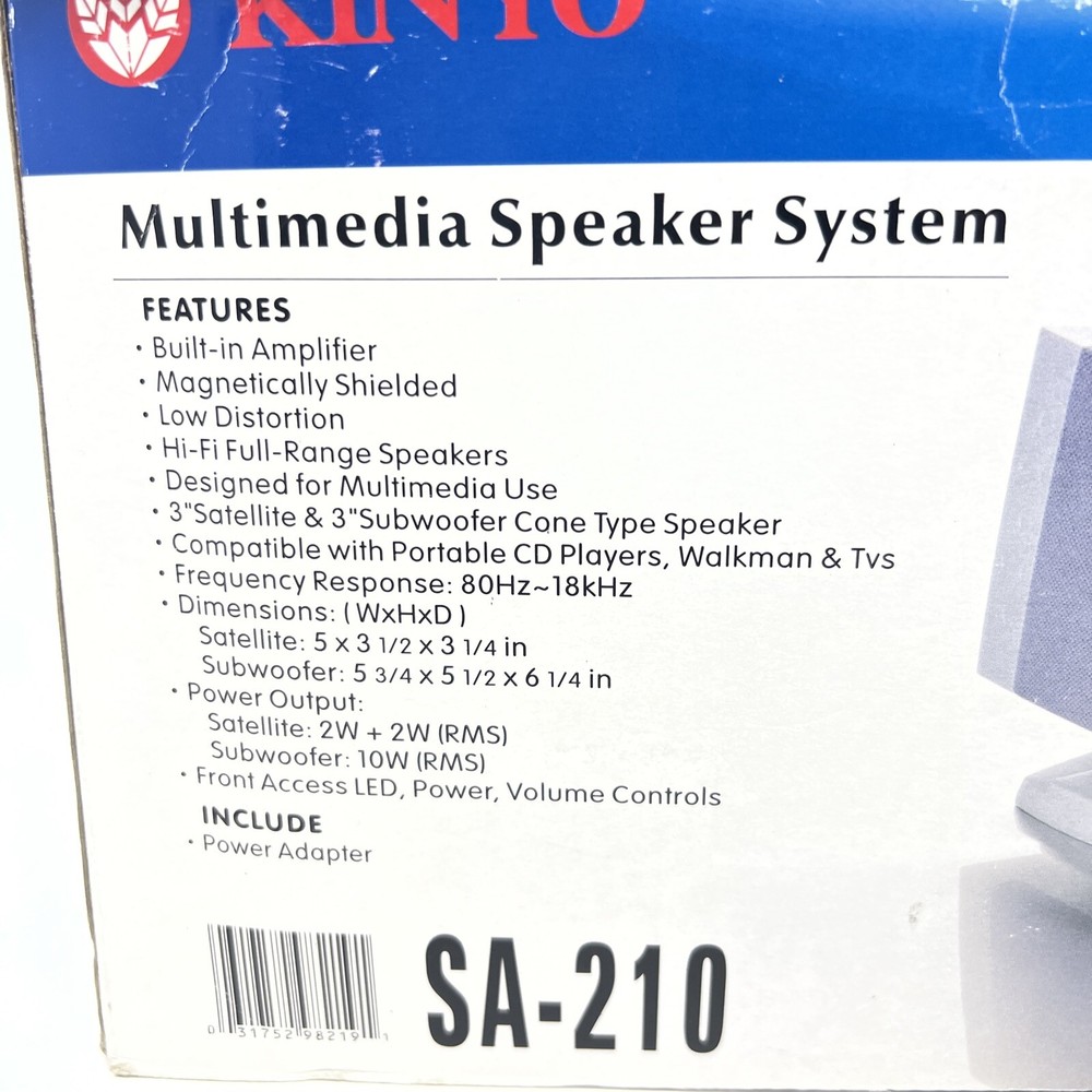 Kinyo SA-210 Multimedia speaker System