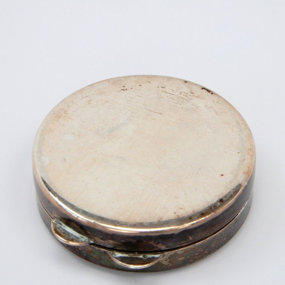 MONO Engraved "TMC" Round Solid STERLING Silver Compact Pill Box Pot 1.5" - 22g