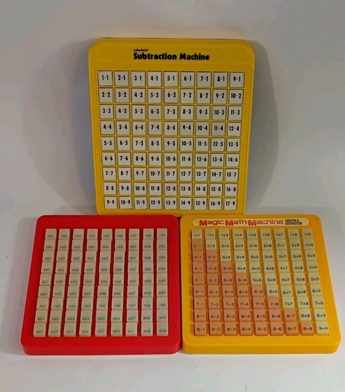 Vintage 1988 Magic Math Machine LOT Multiplication Addition Subtraction
