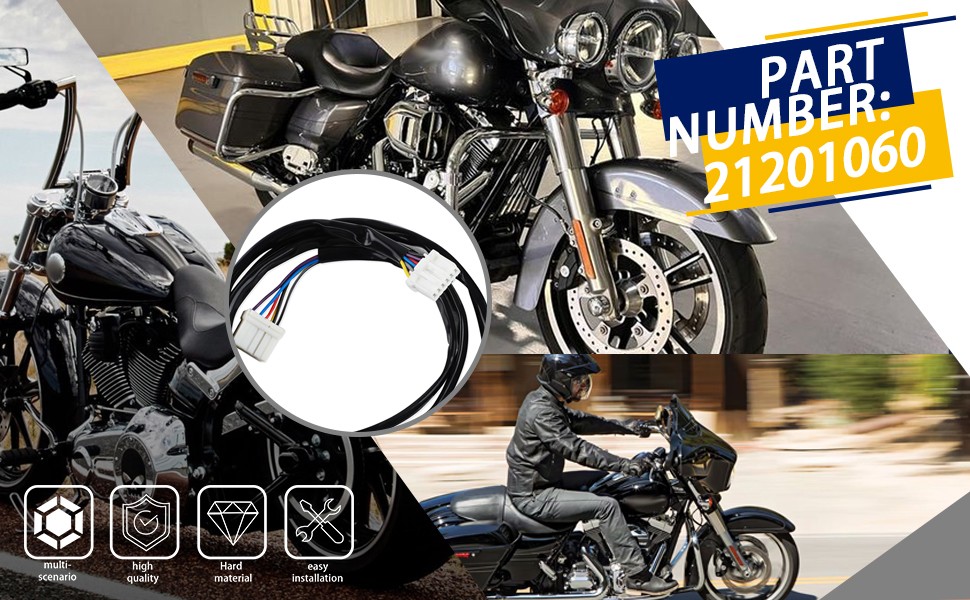 For 1996-2013 Harley Davidson Rear Plug-N-Play Taillight Fender Wiring Harness