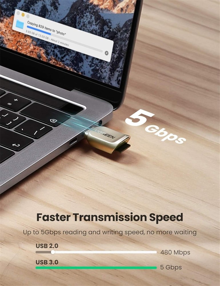 USB C Micro SD Card Reader, Type C to Micro SD Card Adapter with Zinc Alloy E...