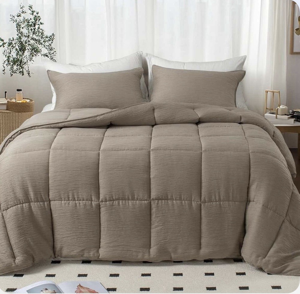 KASENTEX COMFORTER SET SOFT & COZY SIZE KING COLOR BROWN