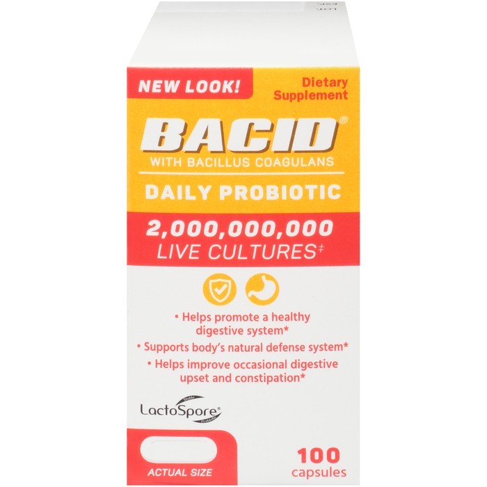 Bacid Daily Probiotic Capsules 100 EA