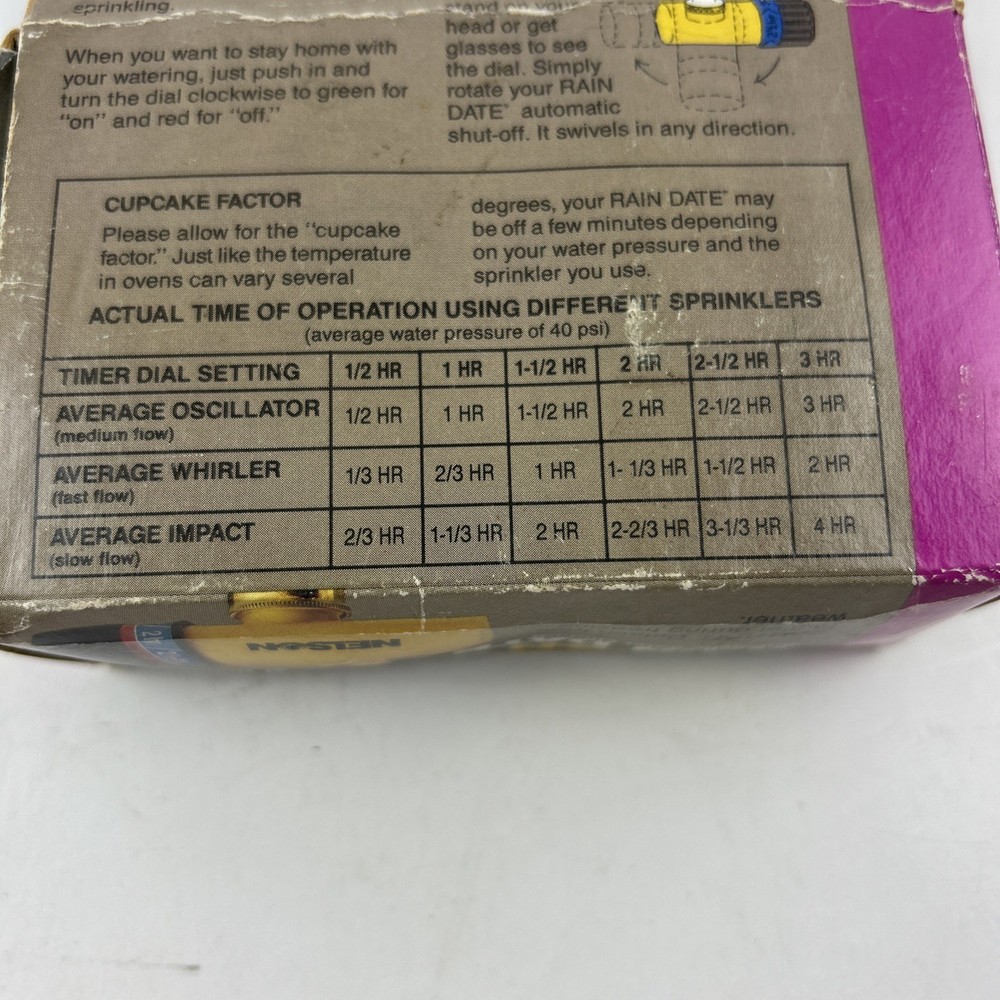 Nelson Rain Date Automatic Water Shut Off #5200 Timer Open Box