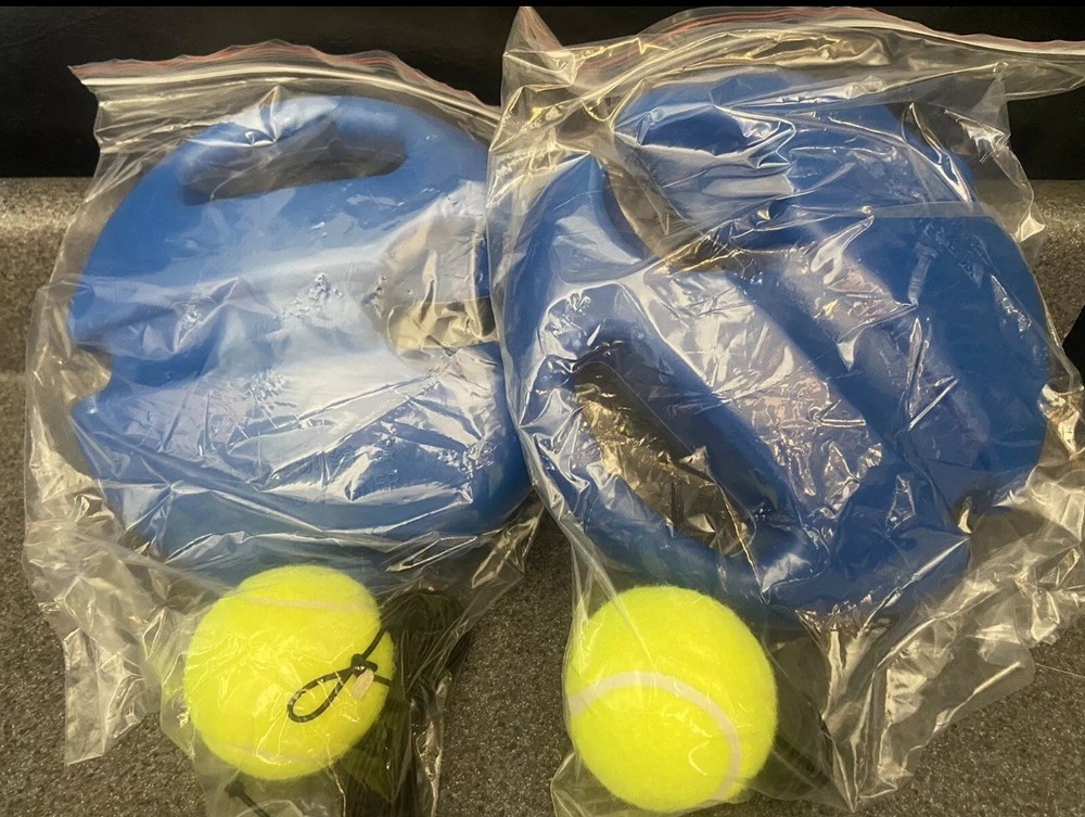 (2) TWO Tennis Training Tools:  Self-study Rebound Ball Tennis Trainer