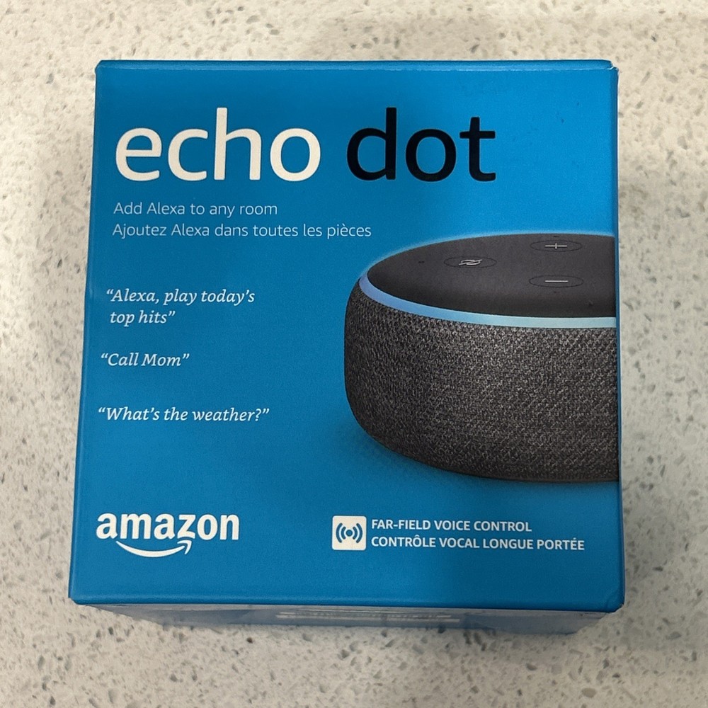 AMAZON MODEL D9N29T ECHO DOT 3rd GEN SMART SPEAKER (ALEXA CALL) + AC ADAPTER