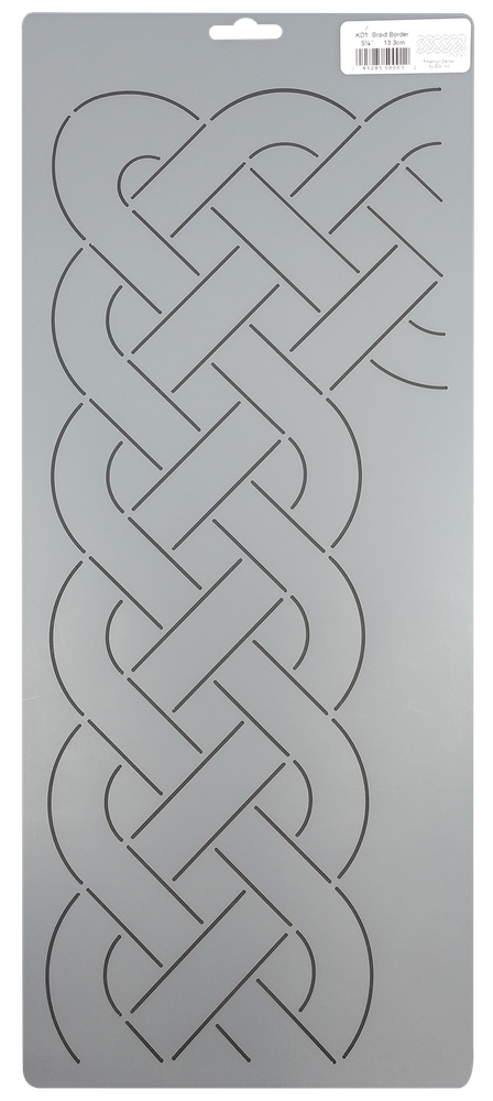 Quilting Stencil Cable Border Corner Knot Quilt Pattern 5.25" Quilters Template