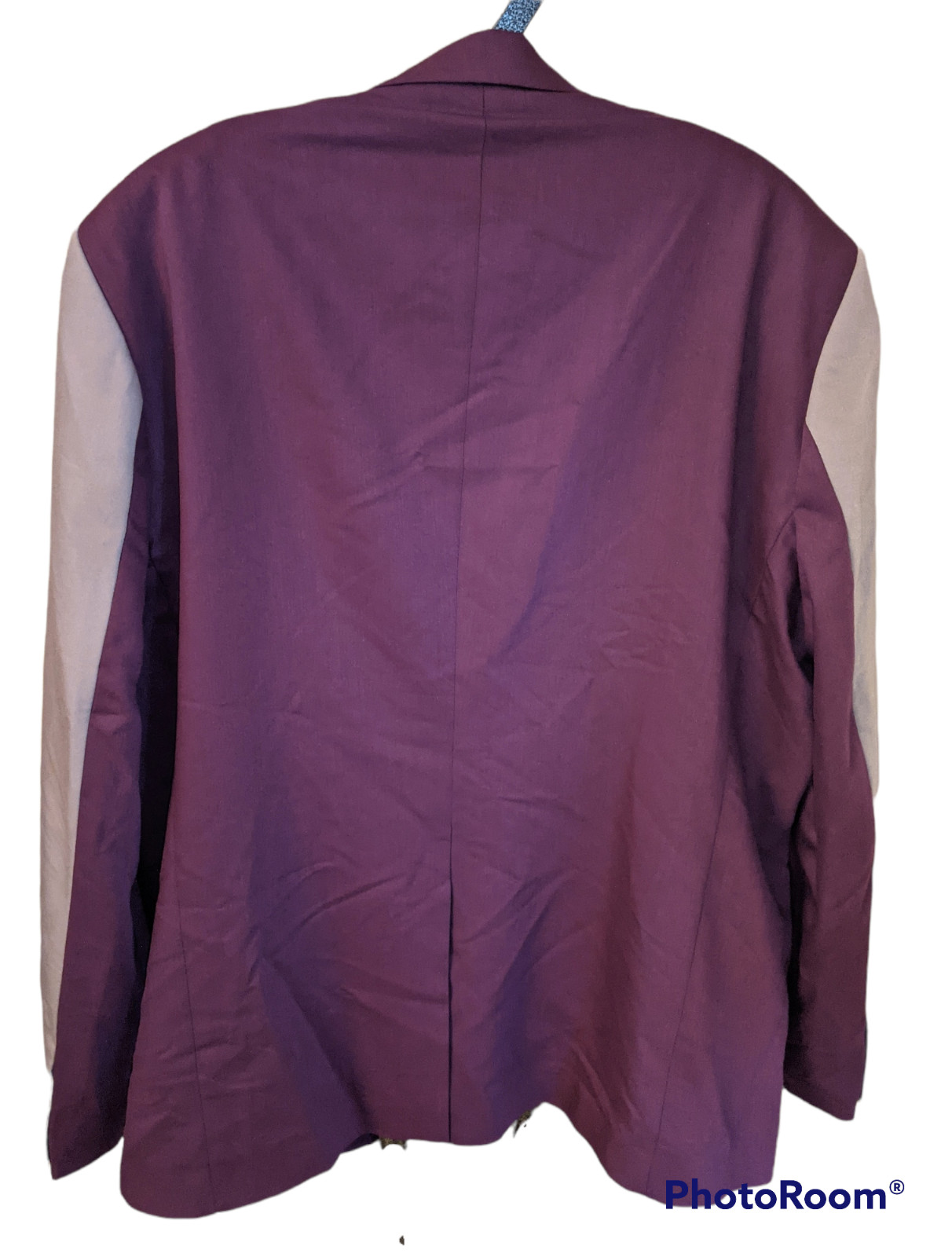 BoohooMAN Single Breasted Blazer Purple Contrast Relaxed Jacket Mens Sz 44 -NEW