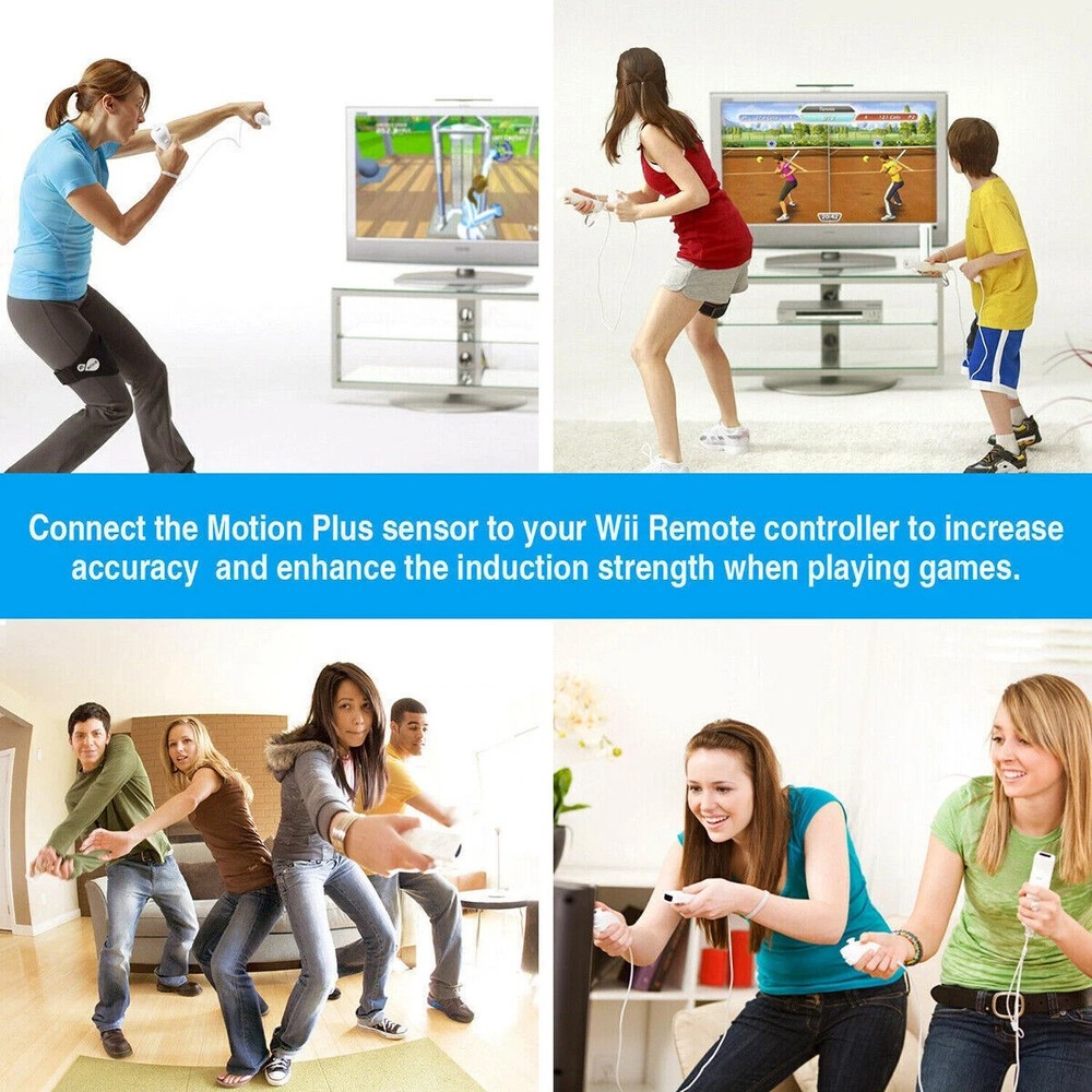 Motion Plus Adapter Sensor w/ Silicone Sleeve for Nintendo Wii Remote Controller