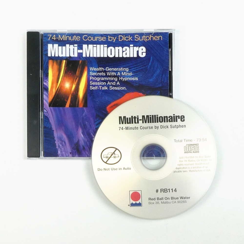MULTI-MILLIONAIRE MindSet Course & Self Hypnosis CD Dick Sutphen mind set Audio