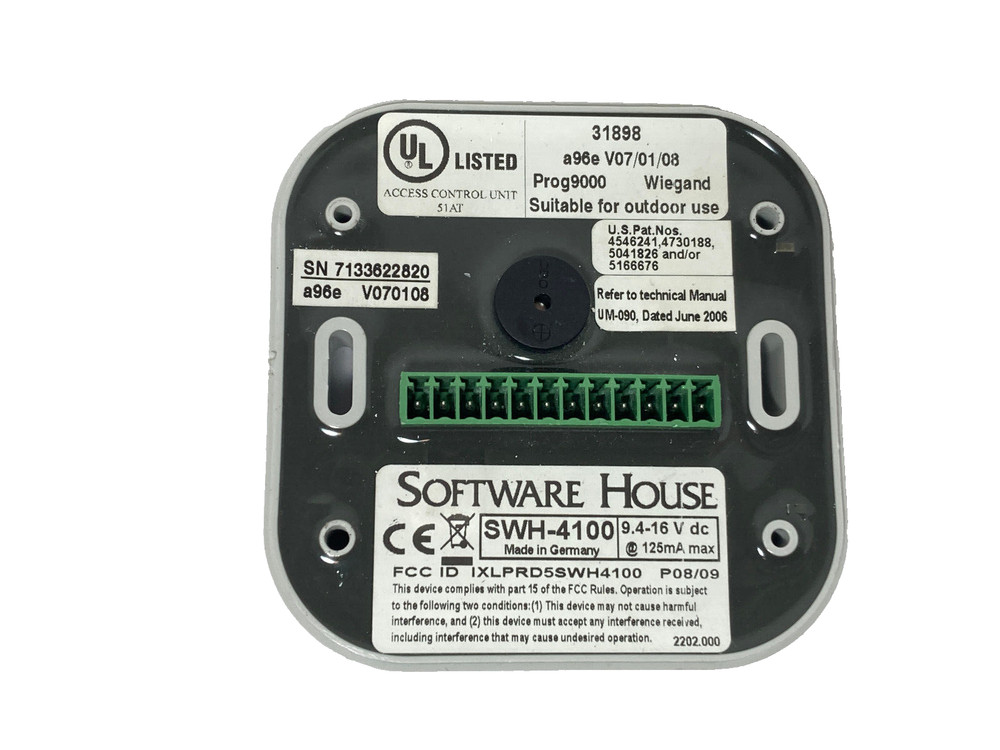 Software House SWH 4100 Access Control Unit Card Reader Indoor and Outdoor