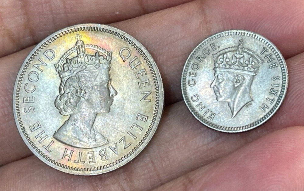 Early Malaya 2 coins lot Excellent Condition