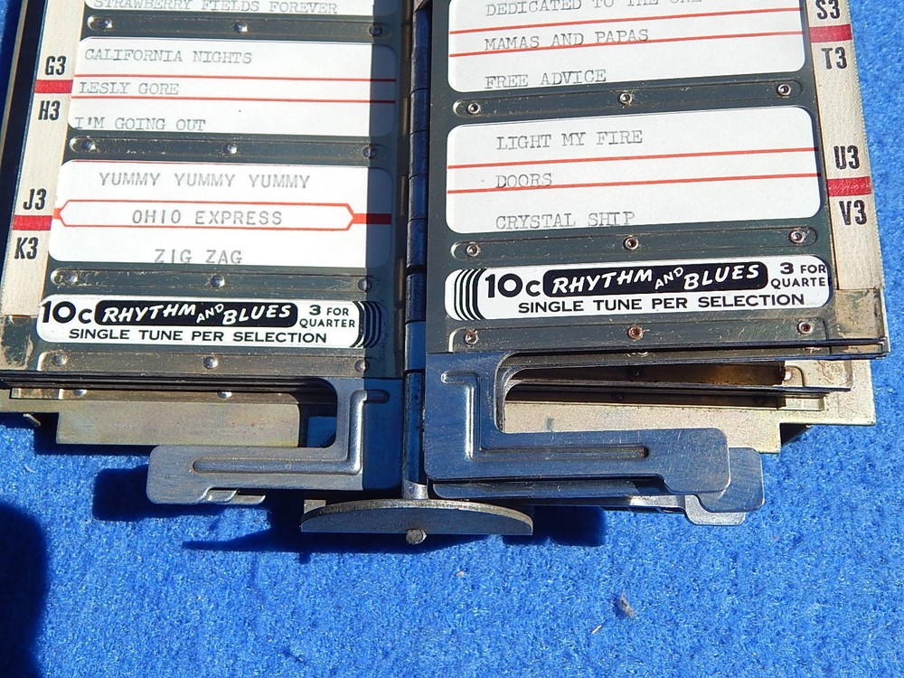 Seeburg V3WA wall box Program Holder Record Classification Strips - 20 each