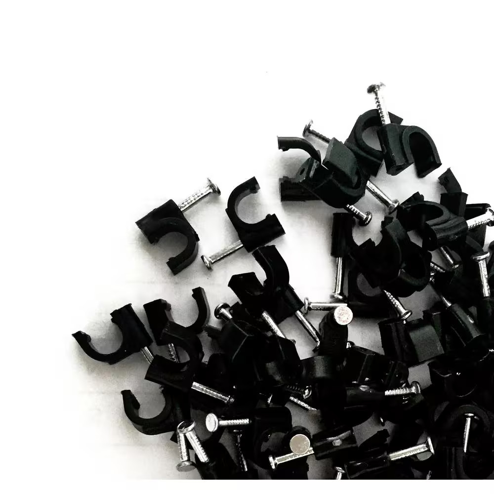 7 Mm Cable Clips, Black (100-Pack)