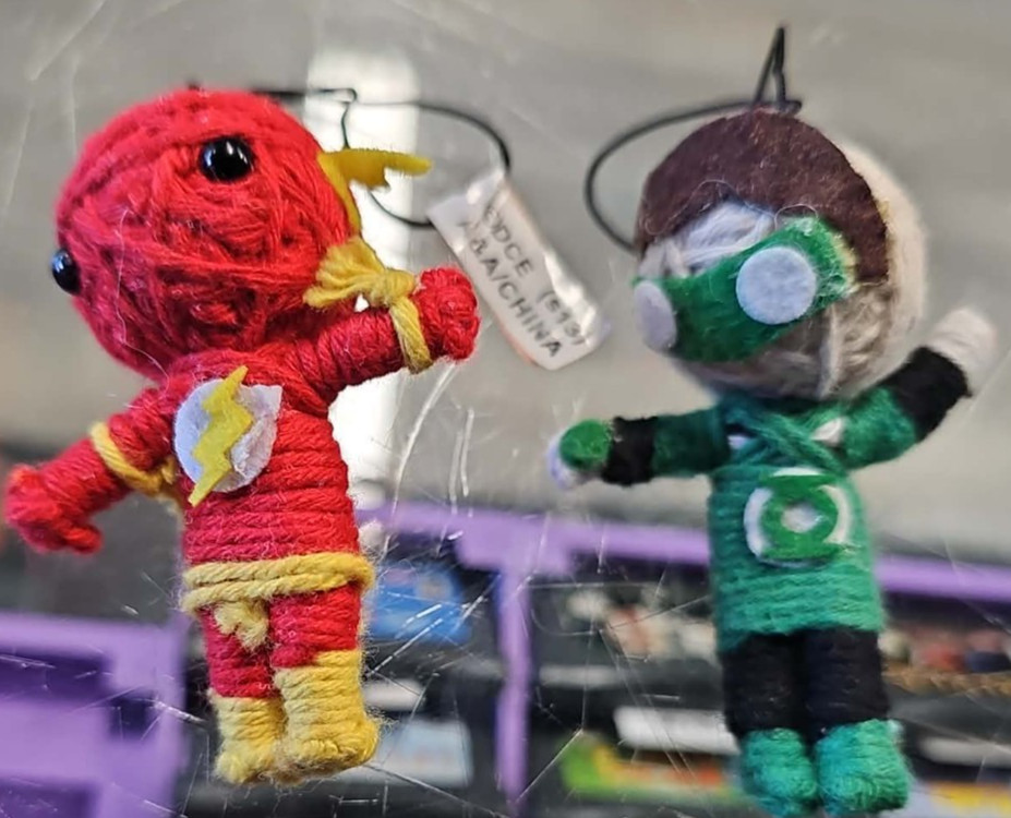 DC COMICS  Flash & Green Latern YARN STRING DOLL ORNAMENT