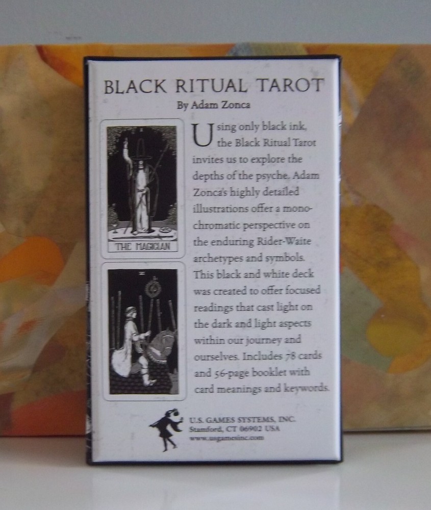 Black Ritual Tarot Deck by Adam Zonca w/ Guidebook - New / Sealed