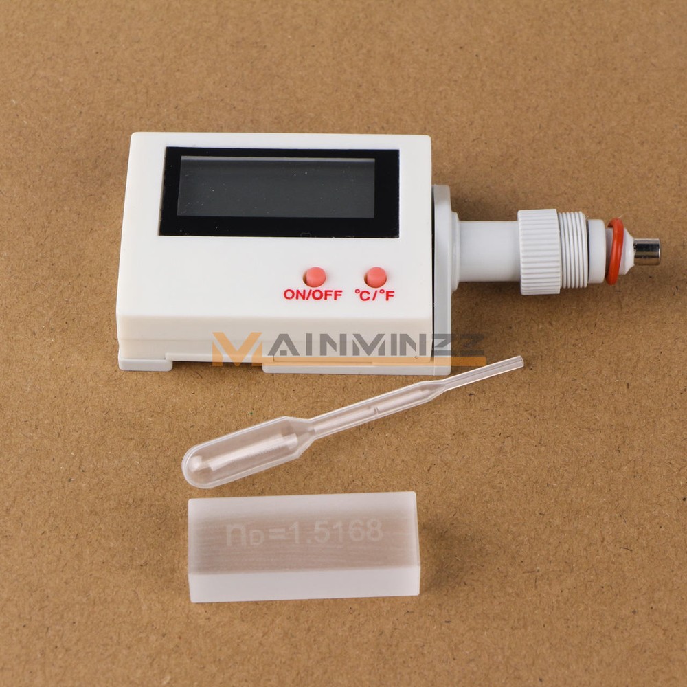 1pcs 2WAJ Abbe Refractometer 0-95% Brix & 1.300-1.700 ND Lab Monocular