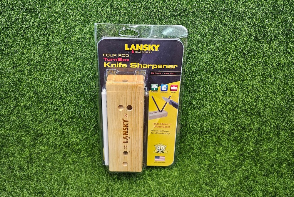 Lansky Turn Box 4 Rod Ceramic Crock Stick Knife Sharpener System - LCD5D
