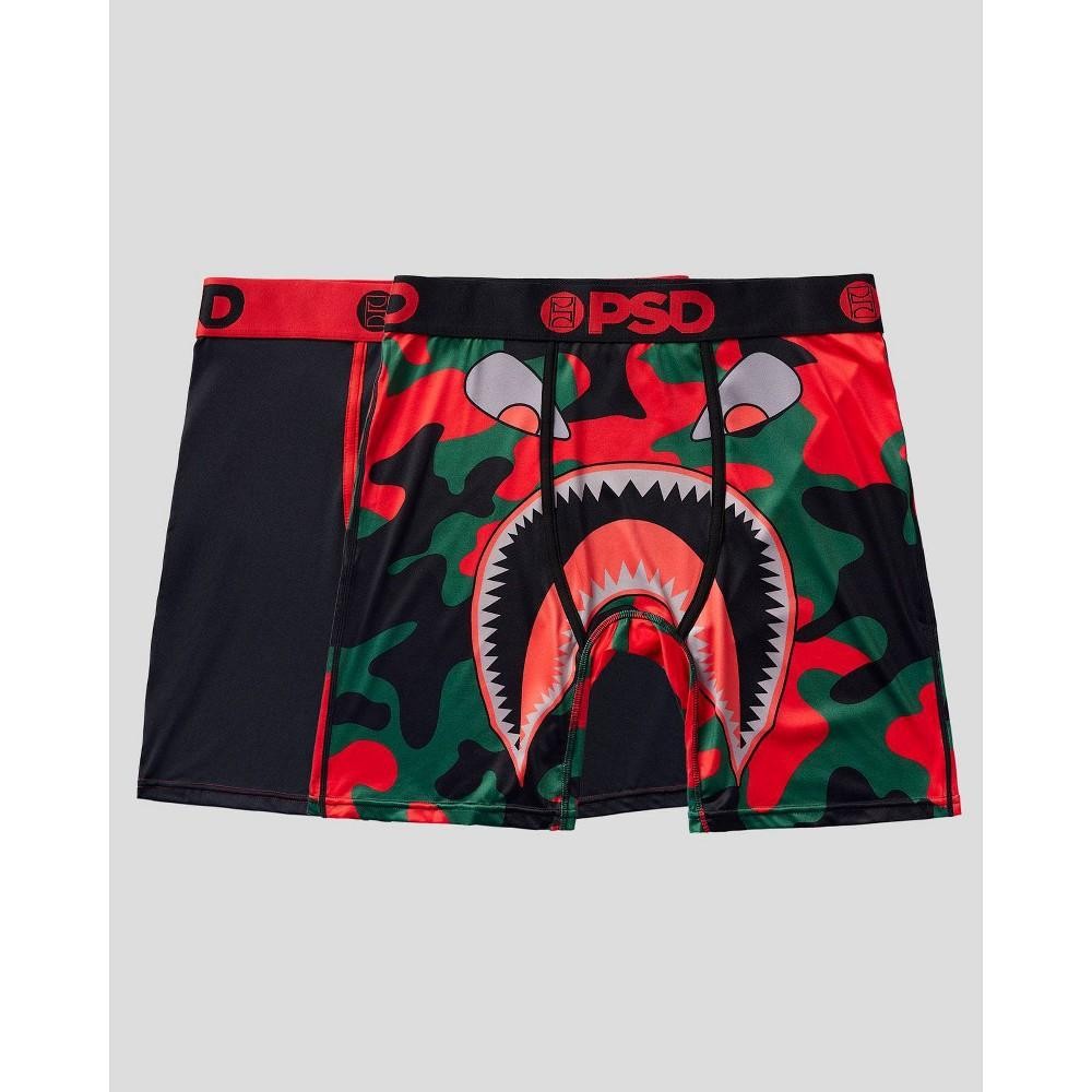 PSD Men's Wf Red 2Pk Boxer Briefs, Multi, M