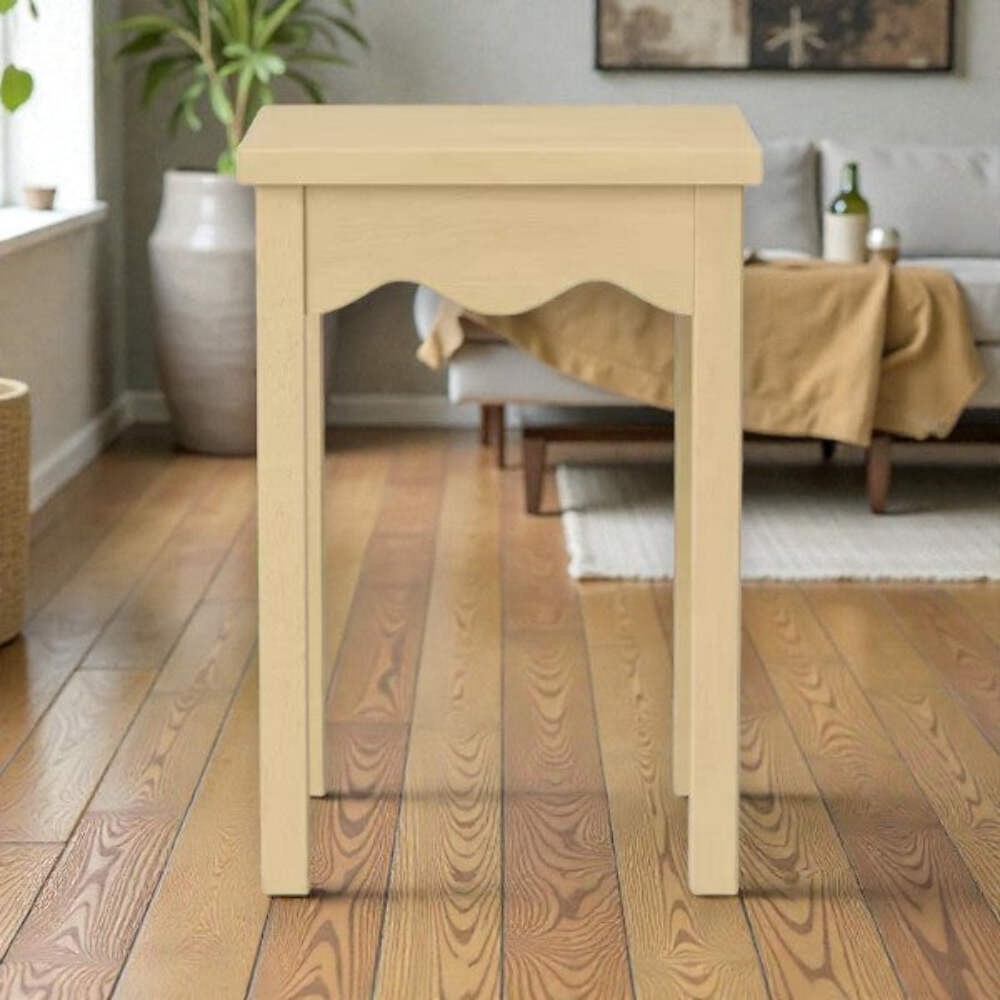 Wavy Accent Table Natural – Room Essentials Curved Side Table, Modern Small Spac