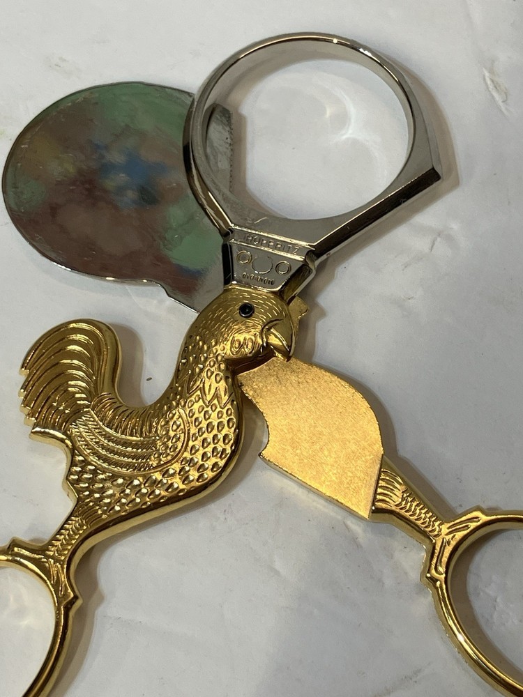 Brass Chicken Cigar Cutting Scissors Hoffritz Germany