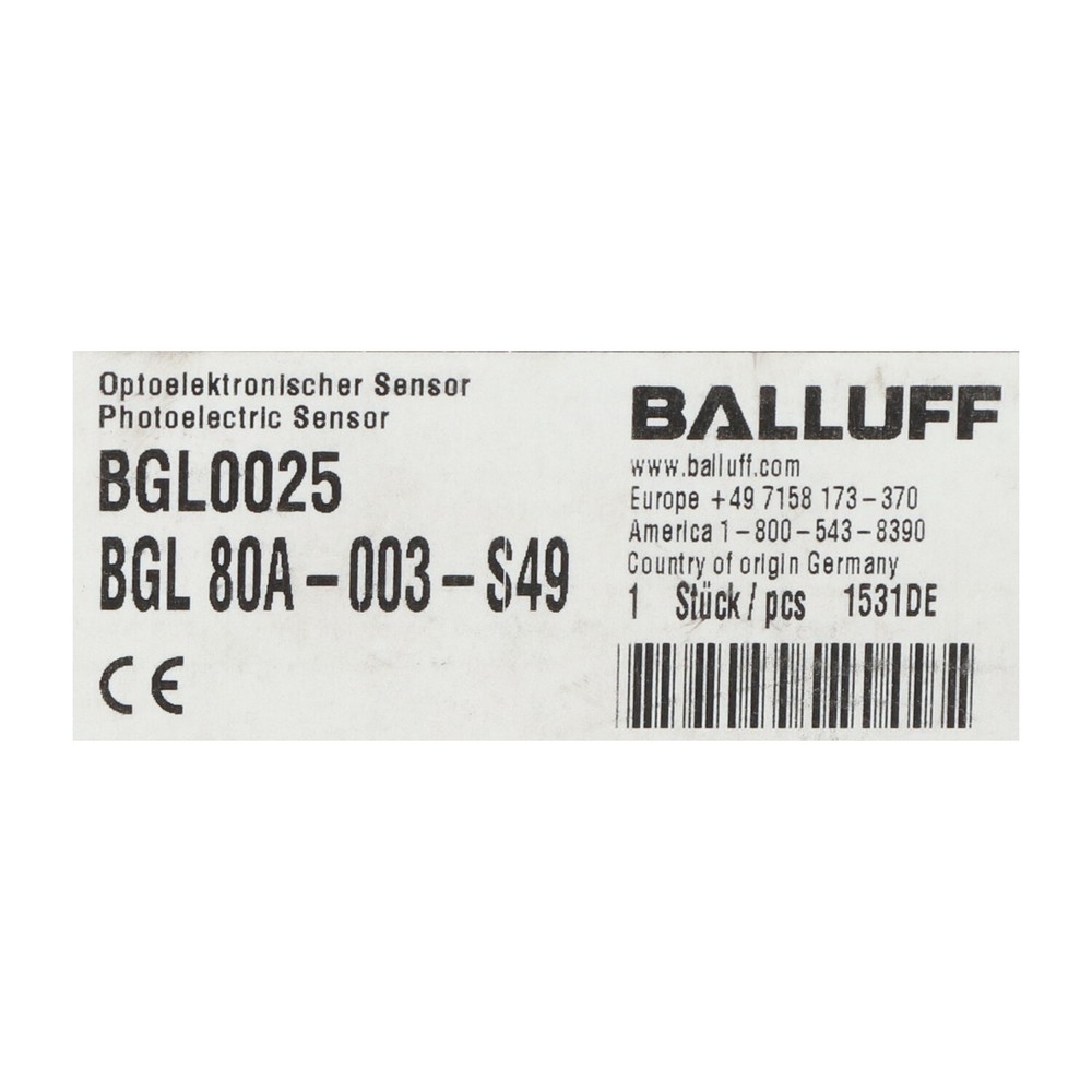 Balluff BGL0025 Photoelectric Sensor New NFP
