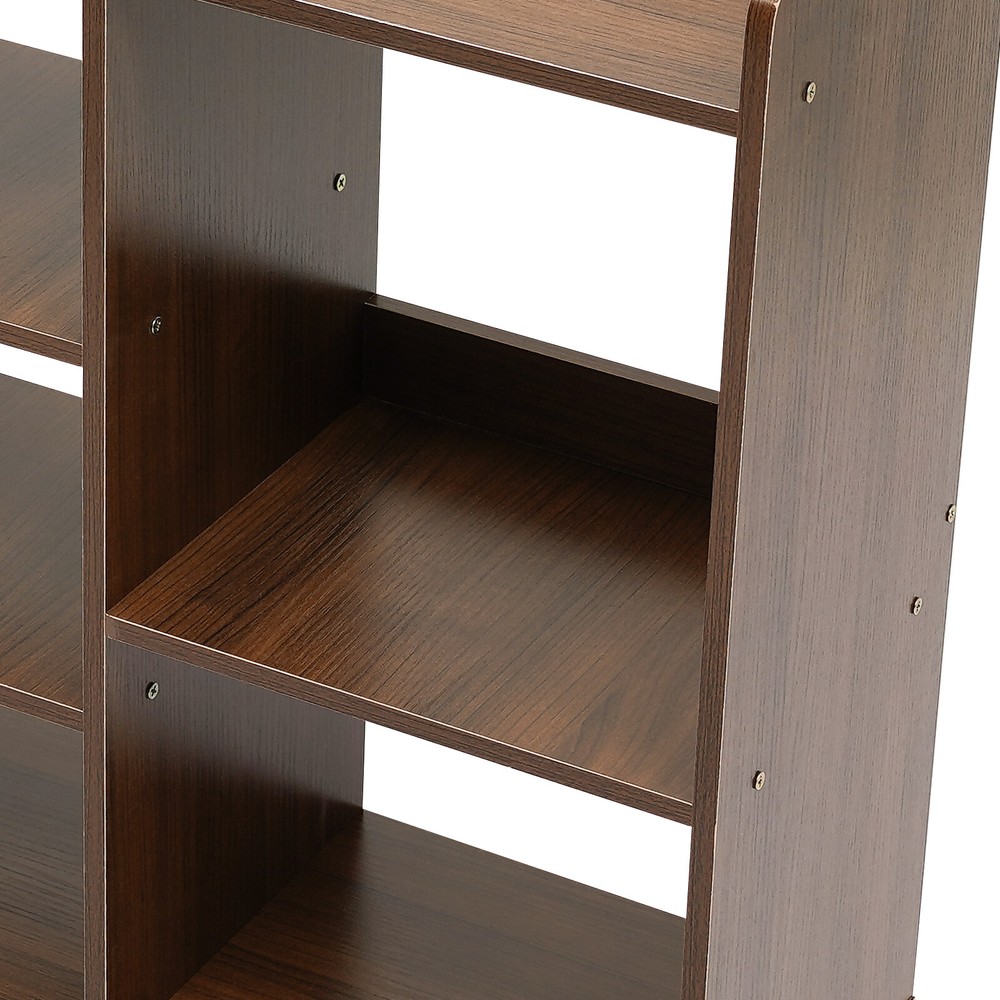 Filing Cabinet, Storage Shelf, Mobile Printer Stand,high-quality MDF,Dark Walnut