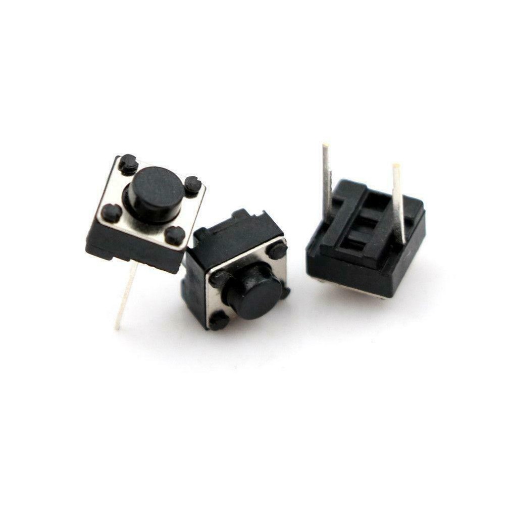 100Pcs 6x6x5mm 2 Pin PCB Momentary Tactile Tact Push Button Switch DIP Micro