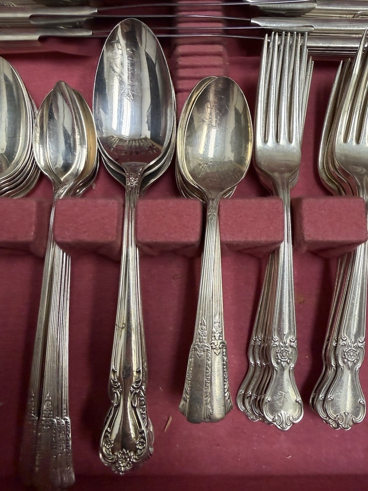Silver Flatware Set Antique