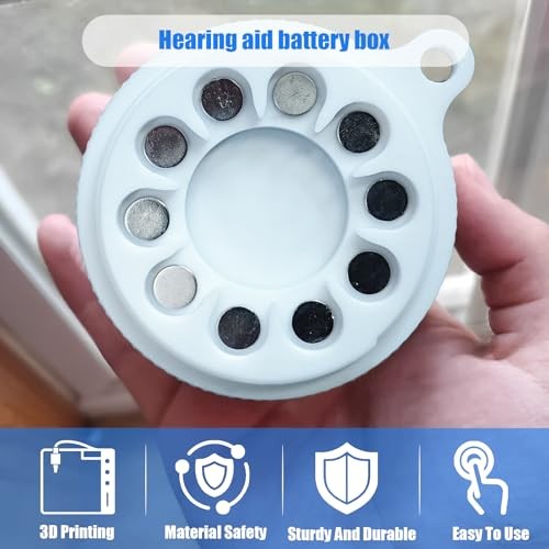 Hearing Aid Battery Case, Portable Battery Storage Box, Button Coin Cell Case