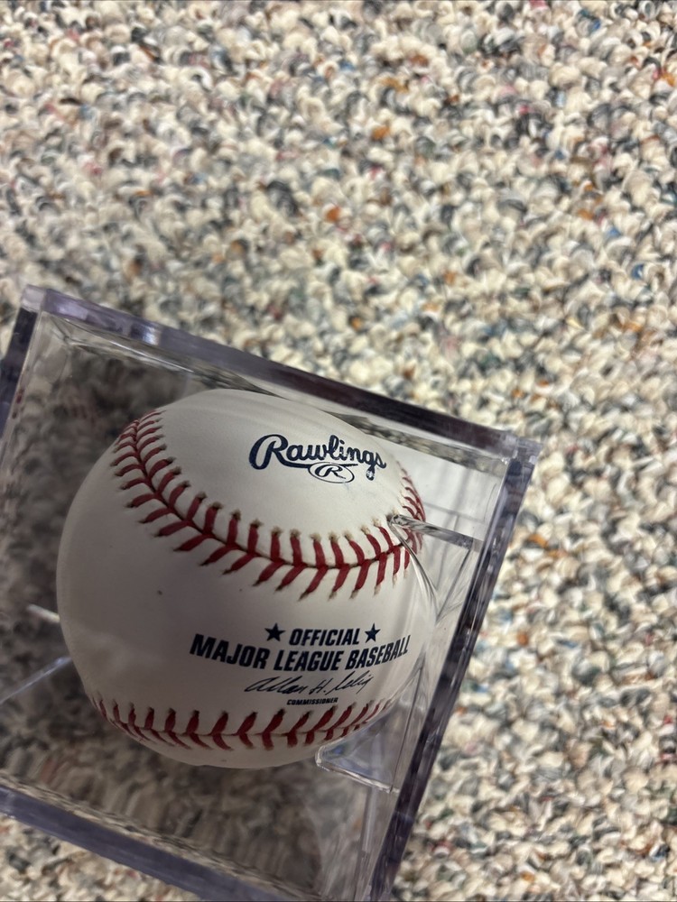 Mel Roach Autographed Baseball & Case, Phillies, OMB