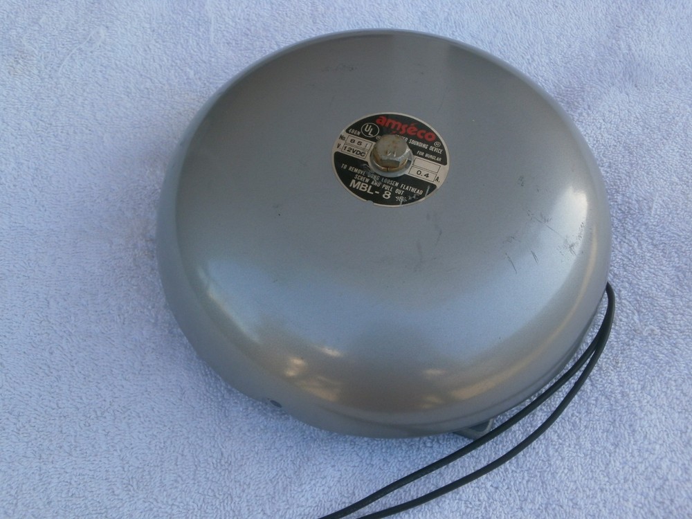12 Volt DC Electric Bell, Security Item, Bench Tested
