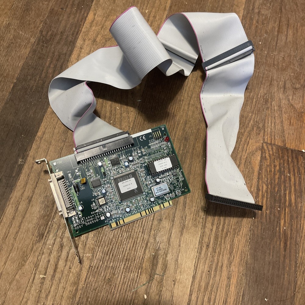 Adaptec Controller Card AHA-2940 U PCI SCSI Adapter Card w cable works