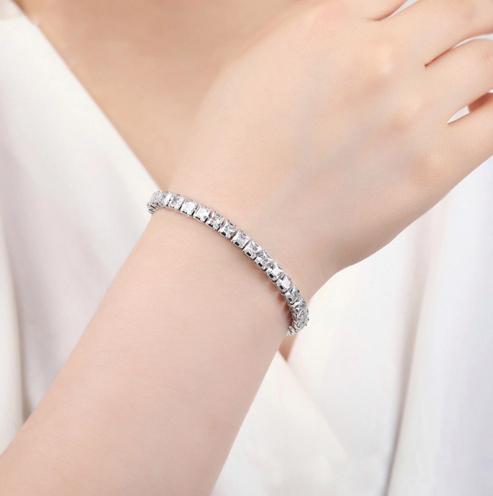 Fashion Tennis Bracelet Women Hypoallergenic Gift for Women Wedding Jewelry