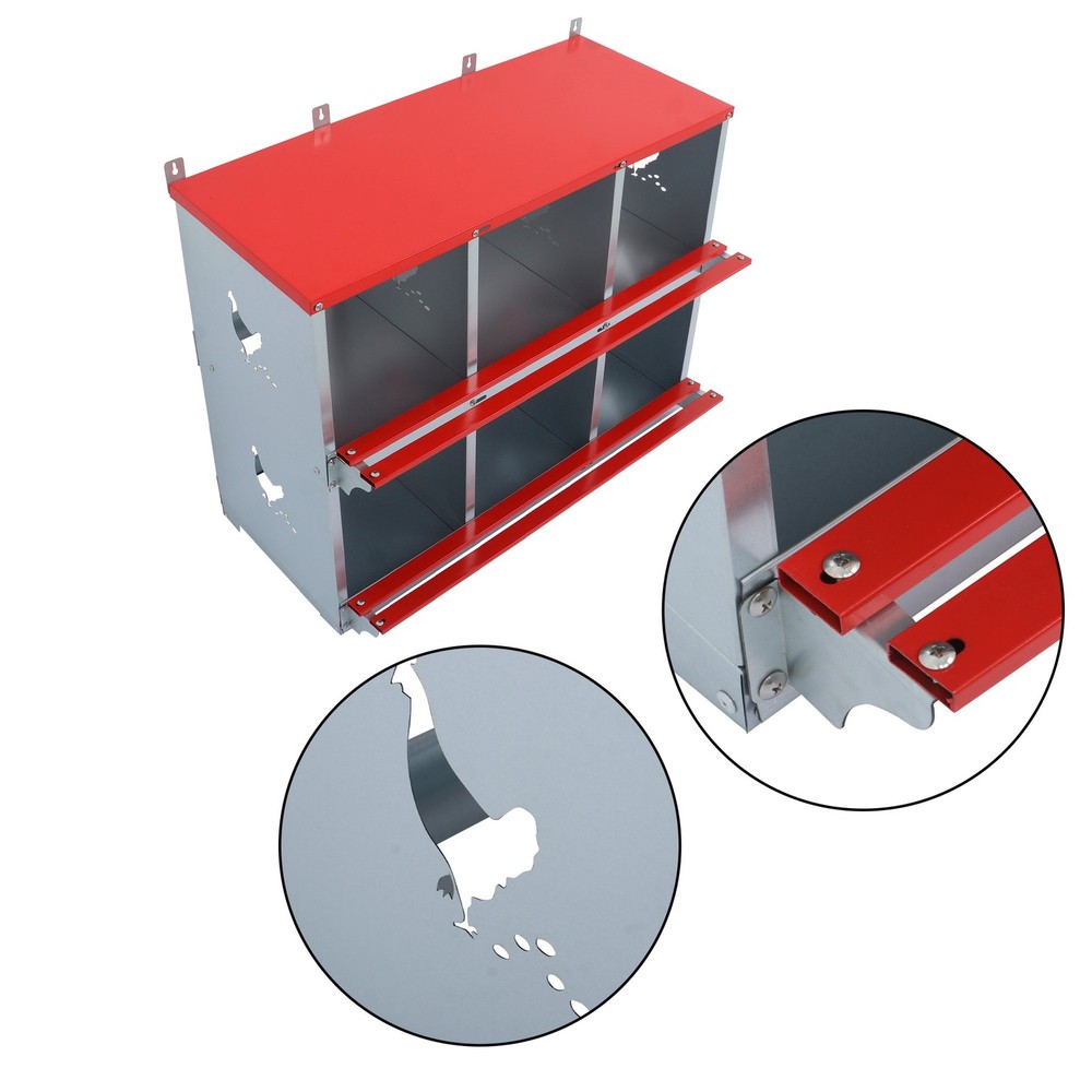 Durable Nesting Box Chicken Laying Boxes 6 Compartment Nesting Boxes For Chicken