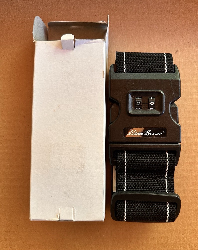 Eddie Bauer Adjustable Luggage Strap with Lock NEW