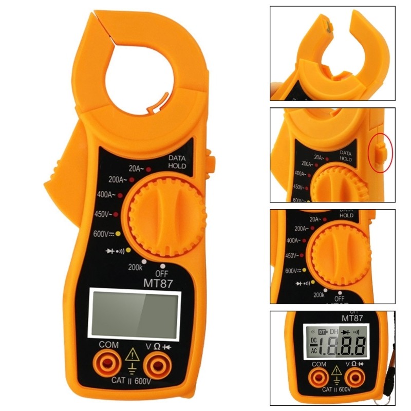 High Accuracy Sound Alerts Digital Clamp Meter Featuring Quick Data Recording