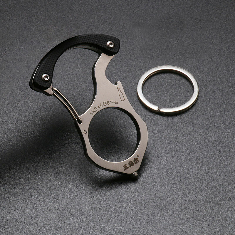 Stainless Steel Multi-function Key Chain Outdoor Safety Chain Car Hook EDC Tools