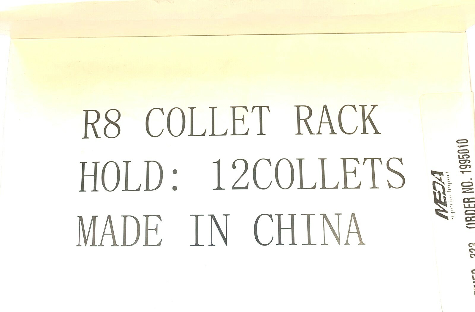 R8 12 SLOT COLLET RACK & TOOL TRAY FOR BRIDGEPORT HIGH PRECISION R8 COLLETS