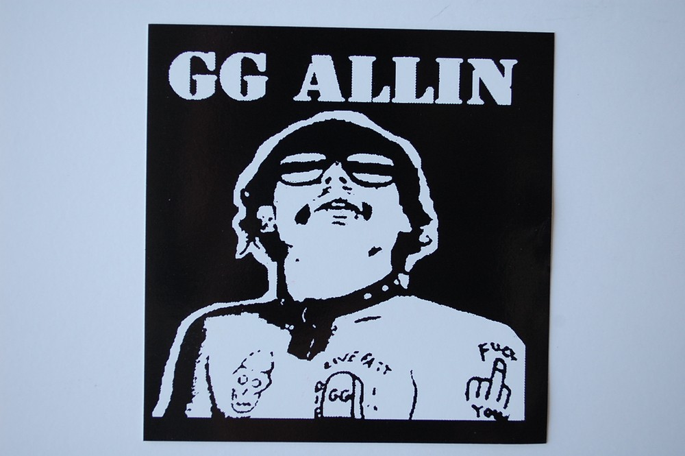 GG Allin Sticker Decal (317) Punk Rock Mentors Adolescents Subhumans Car Window