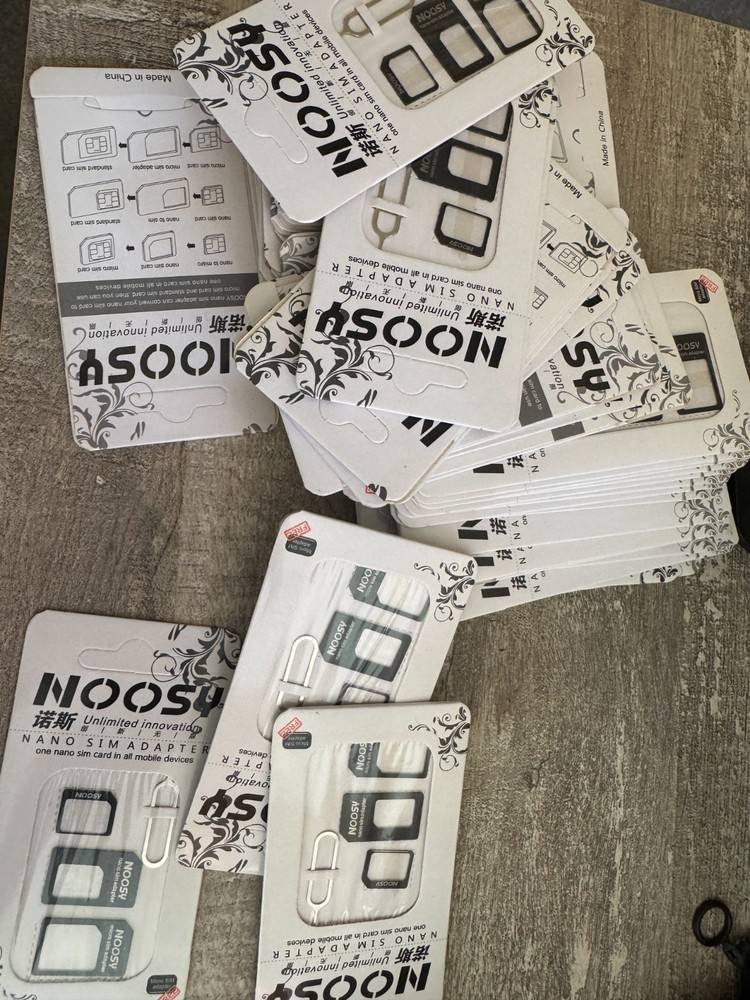 Noosy SIM Card Adapter Nano Micro Standard & SIM Ejector IPhone Android +