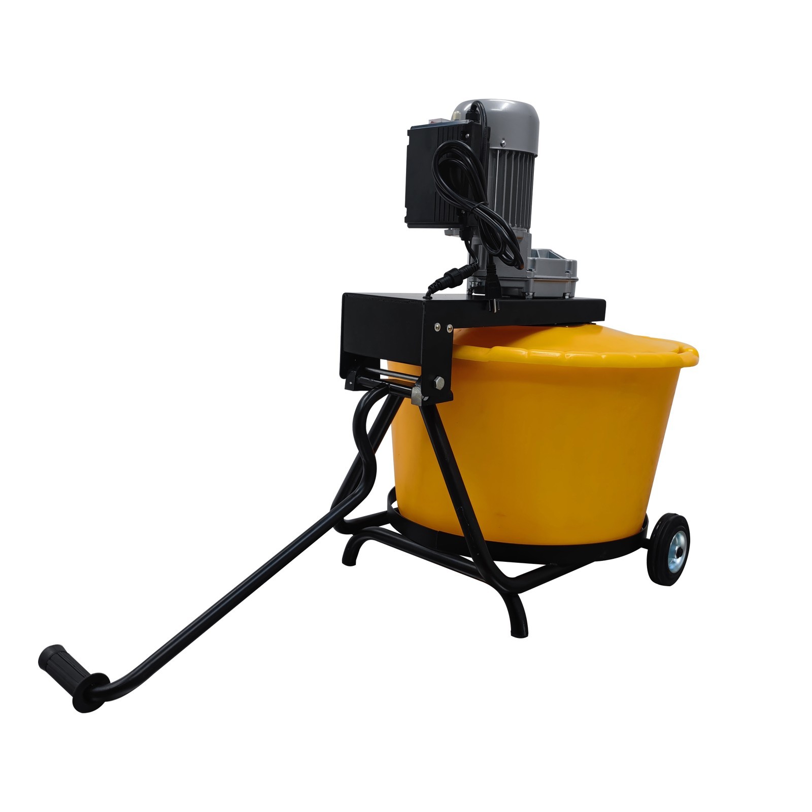 2.3 cu.ft Electric Bucket Mixer Mortar Epoxy Plaster Mixing Machine w/Wheel 375W